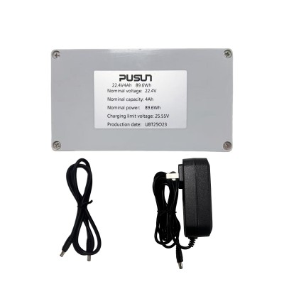 PUSUN 22.4V 4Ah Lithium Battery for Table Tennis Serving Machine 89.6Wh