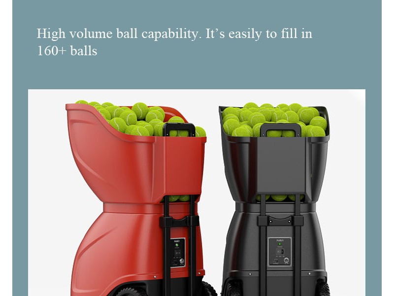 Pusun-PT-9001 Professional Smart Tennis Ball Machine, AI Programmable Multi-Mode for Pro Training