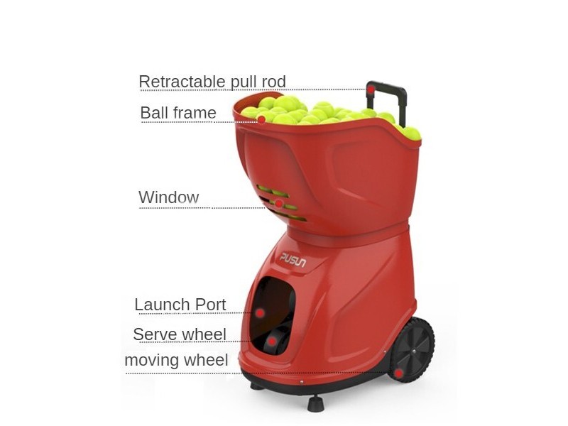 Pusun-PT-9001 Flagship Smart Tennis Machine, AI Programmable Multi-Mode Pro Training Equipment