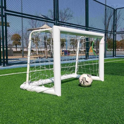 1.2x0.8m Aluminum Alloy Soccer Goal With Wheels 90mm Pipe Youth Outdoor Training-img1